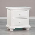 thumbnail image 2 of Pemberly Row Contemporary Eggshell White 2-Drawer Wood Nightstand, 2 of 9
