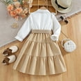thumbnail image 4 of Shachafan Girls Autumn Dresses Long Sleeve Fall Outfits For Toddler Kids Party Wear Baby Girl Outfits with Matching Headbands, 4 of 7