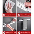 thumbnail image 5 of Towel Rack No Drilling, Thickened High Strength Self-adhesive Aluminum Towel Rail For Bathroom Kitchen Toilet (25cm), 5 of 5