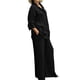 thumbnail image 1 of Conjunto de dos piezas de manga larga para mujer: top y pantalones anchos, poliéster, playa/vacaciones - Tallas S-XXXXL, 1 of 5