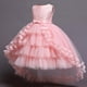 thumbnail image 1 of Vestidos infantiles para niñas, vestido de fiesta de flores de encaje, fiesta de bodas de cumpleaños, banquete de princesa, vestido sin mangas de verano para niños, 11-12T (etiqueta 160) Gao Jinjia LED, 1 of 1