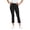 Black, variant on Women’s Pull On Straight Leg Dress Ankle Pants, Slimming Stretch Slacks Twill Cropped Trousres with Pockets, Everyday & Casual & Work
