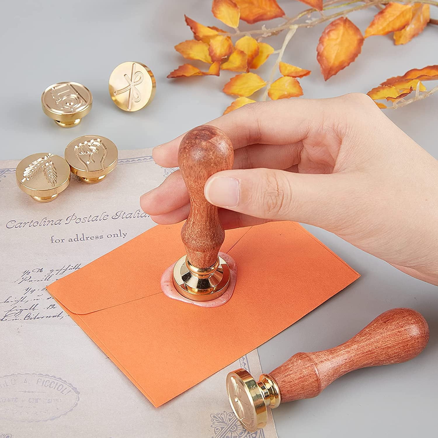 Heart Wax Seal Stamp, Brass Head（0.98inch） with Wooden Handle, Decoration  for Wedding Party Invitations Cards or Gift Wrapping - AliExpress