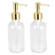 thumbnail image 1 of Juego de dispensadores de jabón Uxcell - Dispensadores de jabón de vidrio de 8.5 oz con bombas para cocina y baño, 2 paquetes claros, 1 of 5