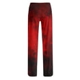 thumbnail image 4 of WTOBBY Women's Festive Halloween Print Drawstring Waist Casual Pants with Vibrant Designs, Comfortable Trousers Cut for Autumn Celebrations and Everyday Fun Wear,Deep Red XL, 4 of 6