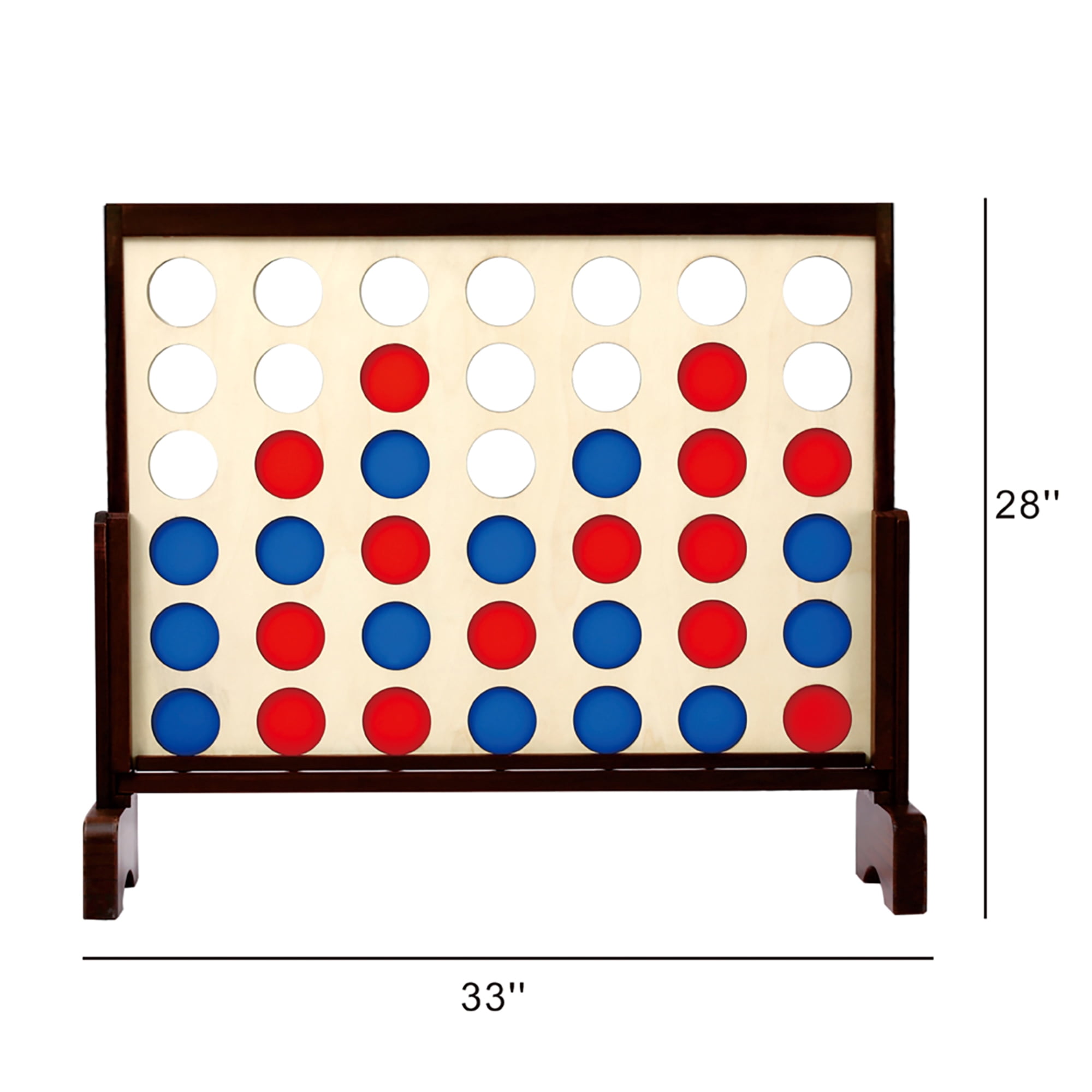 Trimate Wooden Giant Connect 4 Game for Outdoor and Indoor Use, 42 Pieces