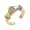 D, variant on Gold Silver Interlockings Hug Rings Flexible Sizing Comfort Fit Alloy Fashion Accessory For Gifts And Dating
