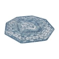 thumbnail image 3 of Unique Loom Outdoor Traditional Collection Area Rug - Valeria (5' 3" Octagon Blue/Ivory), 3 of 7