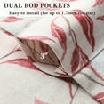thumbnail image 5 of VOGOL Ti-Up Valance for Kitchen, Red Leaves Printed Adjustable Curtain Valance for Cafe Bathroom, Rod Pocket, 52''x18'', One Panel, 5 of 7
