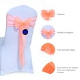 thumbnail image 7 of MDS Pack of 100 Organza Chair Sash Bow Sashes for Wedding Decoration -Light Orange, 7 of 7