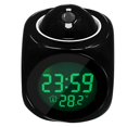 thumbnail image 2 of Kironypik LED Projection Alarm Clock Clocks Digital Electronic Thermometer Temperature Display Home Travel Living Room Bedroom Black, 2 of 6