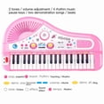 thumbnail image 4 of Piano musical electrónico para niños de 37 teclas con micrófono, color rosa, 4 of 6