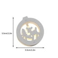 thumbnail image 3 of Xihbxyly Luces Led Navideñas de Madera con Forma de Copo de Nieve, Diseño de Casa Ahuecada, Funciona con Pilas, Crea Un Ambiente Cálido, Decoración para Interiores y Exteriores, Ideal para Fiestas o, 3 of 3
