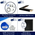 thumbnail image 3 of 19.25" x 26.75" (50x68cm) Picture Frame for Puzzles Photos Artwork 1.25" Black MDF Frame, 3 of 7