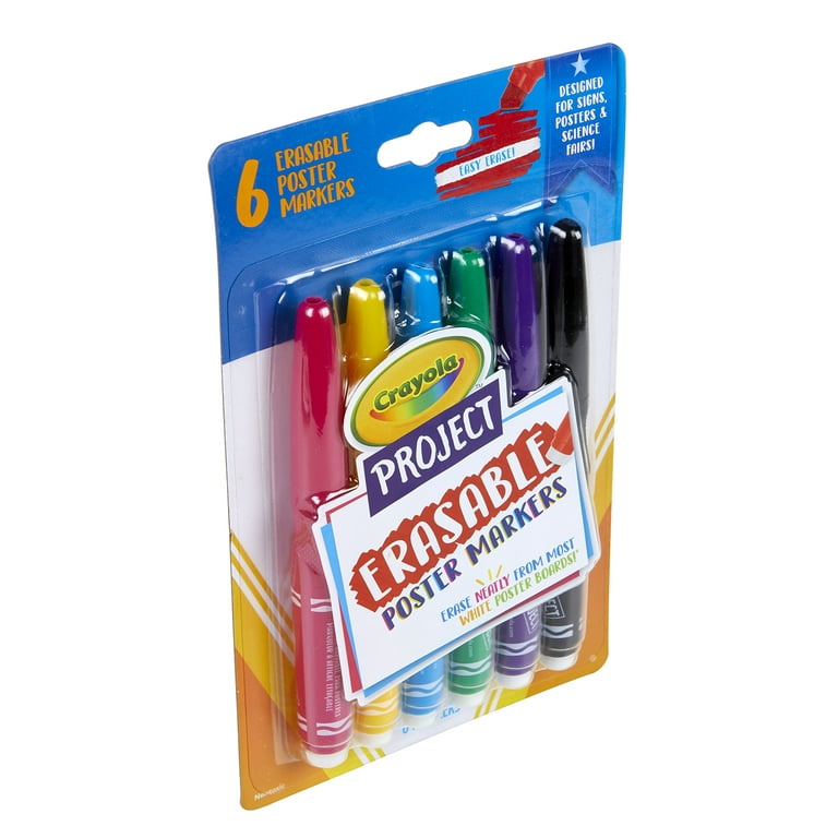 Project Erasable Poster Markers, Pack of 6 | Bundle of 5 Packs