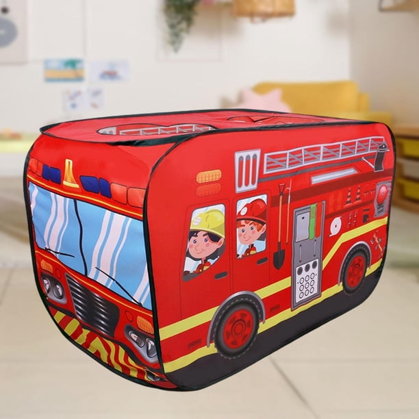 Tienda de juegos para niños, casa de juegos, juguete compacto, portátil, plegable, para interior y exterior, creativa para el patio del hogar, niños, Camión de bomberos
