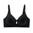 thumbnail image 3 of khonts,Women's Solid Color Breastfeeding Avoid Sagging Pregnant Underwear with Shoulder Straps No Underwire Bralettes Black XXL, 3 of 3