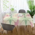 thumbnail image 3 of Yayeee Tablecloths 54" x 54" Rectangle Wrinkle Resistant Party Table Cover, Beige Symmetrical Stars, 3 of 8