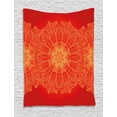 thumbnail image 1 of Mandala Tapestry, Complex Exposure Swirling Radial Patchwork Fine Art Theme Contrast Joined Paint, Wall Hanging for Bedroom Living Room Dorm Decor, 40"W X 60"L, Multicolor, by Ambesonne, 1 of 2