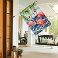 thumbnail image 3 of Welcome Christmas Flamingo House Flags 28 x 40 Double Sided Xmas Flamingo with Santa Hat Tropical Tree Winter Beach Yard Outdoor House Flag Banner for Home Christmas Holiday Decorations, 3 of 5