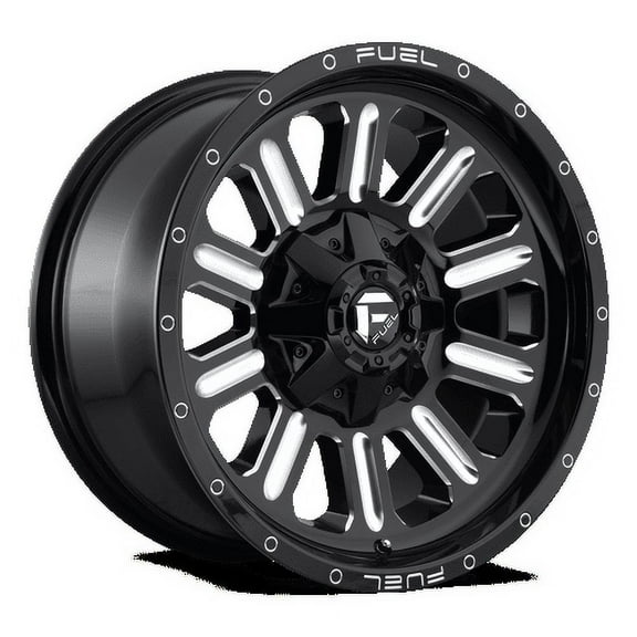 Fuel 1PC Aluminum Rim D620 HARDLINE 18X9in Gloss Black Milled Finish, D62018901750
