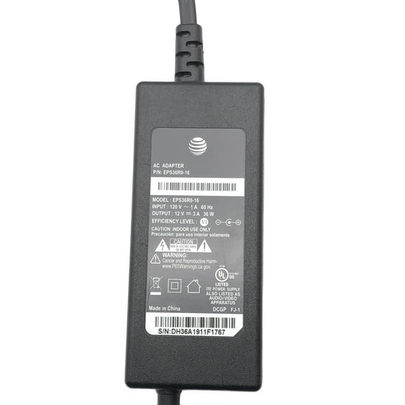 Pre-Owned Genuine AT&T EPS36R0-16 AC Power Adapter 12V 3A 36W
