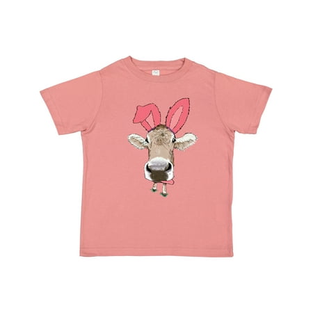 

Inktastic Funny Easter Cow in Pink Ears Gift Toddler Boy or Toddler Girl T-Shirt