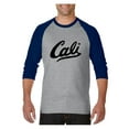 thumbnail image 1 of MmF - Mens Raglan Sleeve Baseball T-Shirts, up to Size 3XL - California Cali, 1 of 4