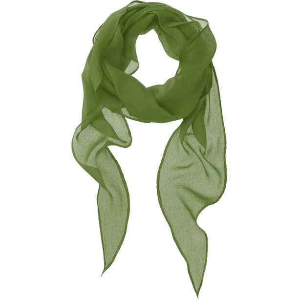 INSPIRAR CHIC Mujeres Bufandas Grandes Lisas, Chal de Gasa de Rombo Sólido para Hombres y Mujeres 175x50cm/68.9x19.7 pulgadas (LxA) Verde