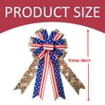 thumbnail image 3 of Patriotic Wreath Bow for 4th of July Decor Patriotic Ribbon Bow Porch Patriotic Decoration Bow Front Door Patriotic Bow 4th of July Tree Topper Bow Memorial Day Decorative Bow, 3 of 9