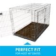 thumbnail image 4 of Paw Inspired Washable 48" Dog Crate Mat, Size 47x29 Inch, Waterproof Dog Crate Kennel Bed Anti-Slip Bottom Leakproof Pads (Dark Brown), 4 of 7