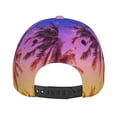 thumbnail image 6 of Fotbe Palm Trees At Sunset Baseball Cap, Palm Trees At Sunset Print Dad Hat,Outdoor Hat,Adjustable Sports Cap, Perfect For Activities, 6 of 9