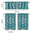 thumbnail image 6 of Kitchen Curtains 36 Inch Short - 3 Panel Set, Rod Pocket Window Curtain, Boho Floral Tribal Style, 100% Polyester for Farmhouse, Kitchen, Cafe, Bedroom, Easy Wash, 6 of 6