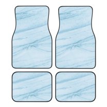 Daiia Blue Marble Printed Car Floor Mats Set of 4, Durable Non Slip Auto Floor Carpet, Car Interior Carpets Proof Foot Pads Anti-Slip Cushion Automoetive Accessories
