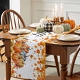 thumbnail image 3 of Pumpkin Gnome Table Runner, Autumn Thanksgiving Kitchen Dining Table Decoration for Home Party Decor 13x60 Inches, 3 of 9