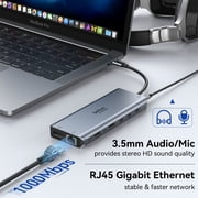 USB C Docking Station Dual Monitor Laptop Docking Station with HDMI,Charging,Ethernet,SD/TF,DP,Audio