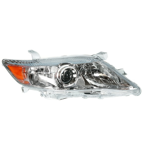 TO2503195 81110-06520 Passenger Chrome Headlamp Right Side Headlight Assembly Replacement for 2010 2011 Camry 4-Door Sedan Projector