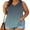 04#Light Blue, variant on Plus Size Shirts for Women V Neck Sleeveless Tank Top Gradient Color Print Casual Summer Loose Fit Fashion Blouse Everyday Wear