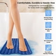 thumbnail image 5 of Lux Decor Collection Bath Tub Mat Non Slip 40 x 16 Inch - Bathroom Shower Mat with Suction Cups - Machine Washable (Navy Blue), 5 of 11