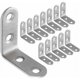 thumbnail image 1 of Soporte de Fijación de Acero Inoxidable 40x40mm, Refuerzos de Esquinas para Fijación y Reparación de Muebles, Juntas de Refuerzo, 50uds Plata, 1 of 5