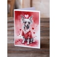 thumbnail image 2 of Chinese Crested My Valentine Greeting Cards Pack of 8 7 in x 5 in, 2 of 27