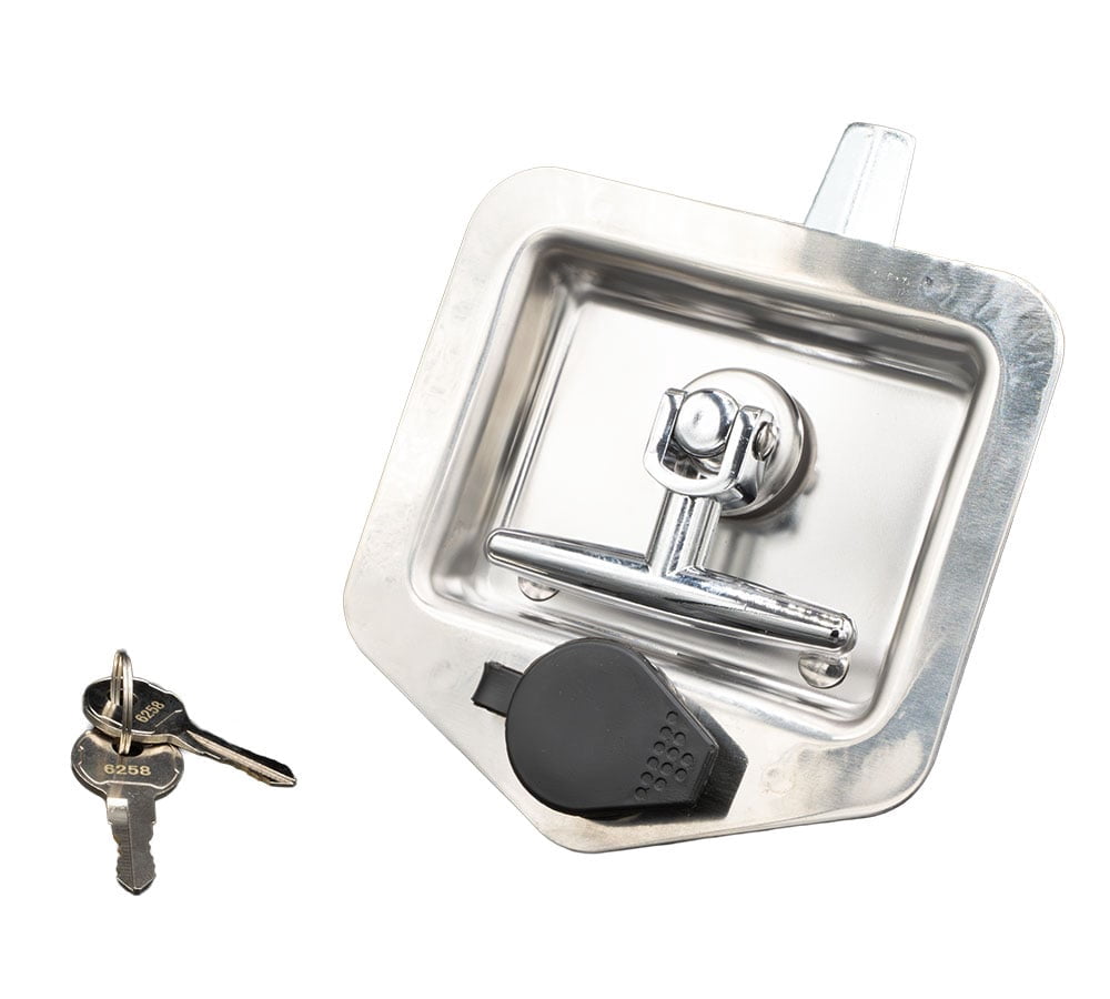 (8 Pack) T-handle Tool Box Lock Rv Door Latch with Two Keys Stainless Steel Polished NOT KEYED ALIKE
