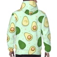 thumbnail image 7 of Lsque Avocado Pattern Casual Men's Hoodie,Hooded Sweatshirt with Kangaroo Pocket,Pullover Hoodie-Medium, 7 of 7