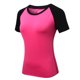 thumbnail image 4 of TFixol Camiseta de entrenamiento para mujer Manga corta raglán Empalme Cuello redondo Rápido, 4 of 8