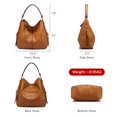 thumbnail image 3 of Bolso de mano Realer Hobo Bucket Purse de piel sintética para mujer, 3 of 6