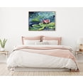 thumbnail image 5 of Kate and Laurel Sylvie Lily Pad By The Shore Framed Canvas Wall Art by Rachel Christopoulos, 28x38 Gold, Oversized Chic Coastal Floral Art Wall Décor, 5 of 6