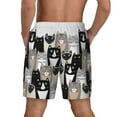 thumbnail image 3 of Kdxio Colors Cats Print Men'S Swim Trunks With Compression Liner 7 Inch Inseam Quick Dry Swim Shorts, 3 of 7