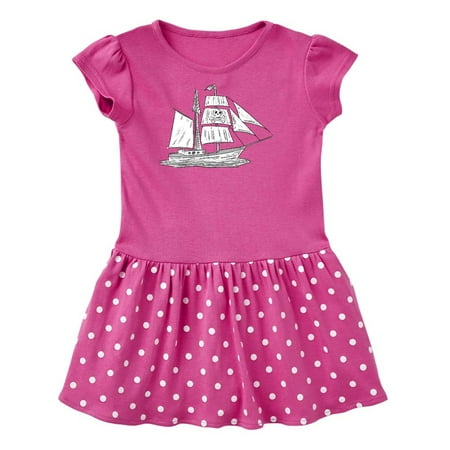 

Inktastic Pirate Ship Illustration Gift Toddler Girl Dress
