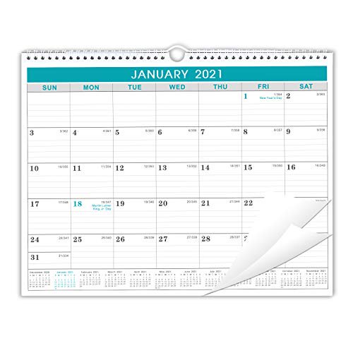 2021-2022 Wall/Desk Calendar - 18-Month Calendar, January 2021 - June