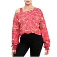thumbnail image 2 of KIHOUT Subtle Star-Print Off-Shoulder Hoodie - Low-Key Sparkle for Family Gatherings & Weekend Coffee Runs; Soft Fabric Fits Daily Comfort (S-XXL), 2 of 7